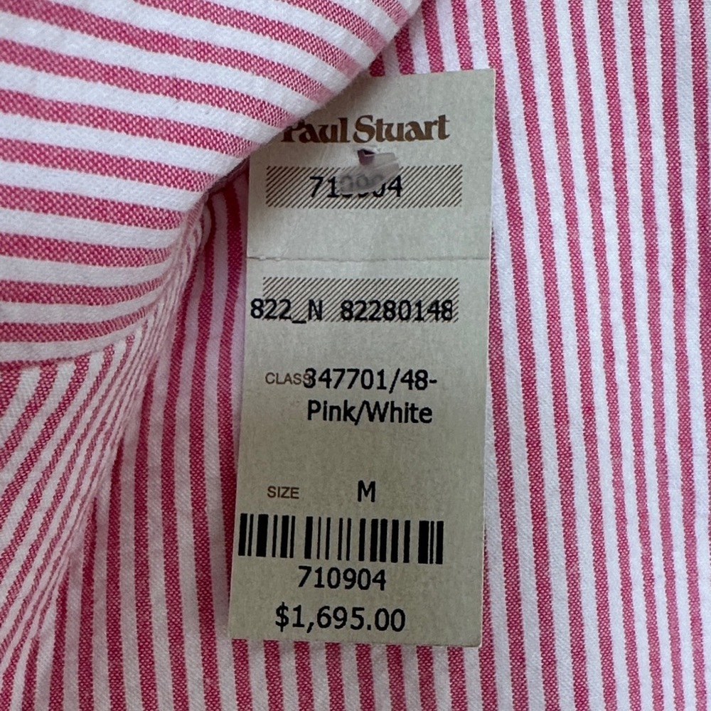 Phineas Cole Men's Pink Striped Double-Breasted Blazer - Picture 6 of 13